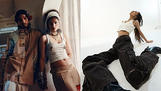 Campaign images from homegrown fashion brands founded by sibling duos and a trio