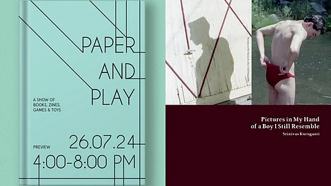 Promotional images for Pulp Society's Paper And Play exhibition