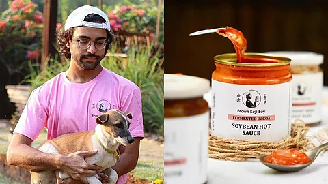 Prachet Sancheti and one of his Japanese-inspired ferments.