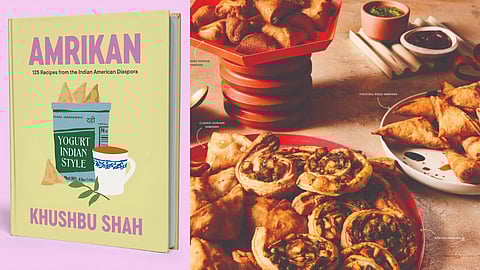 Promotional images for Kushbu Shah's cookbook 'Amrikan'