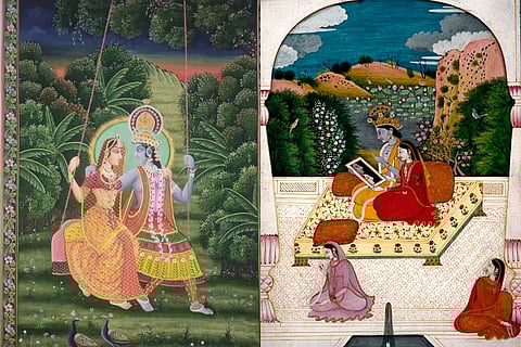 Indian miniature paintings.