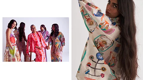 Images of pieces from Drawn's latest fall collection in collaboration with Tuscan artist Azzuro Galatolo