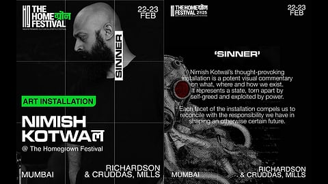 Nimish Kotwal's 'Sinner', a larger-than-life sculptural installation.