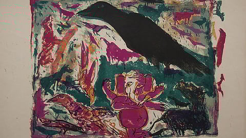 Pranamu, Colour Lithograph, 30-inches x 22-inches (1987)