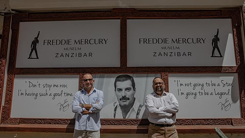 Andrea Boero and Javed Jafferji, co-founders of the Freddie Mercury Museum Zanzibar