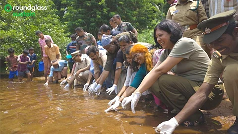 A still from Homegrown conservation documentary 'Saving the Bhimanama: Ayushi Jain and a Giant Turtle'