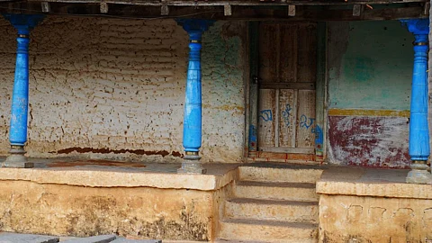 'Naale Baa' written on the door of a home in rural Karnataka.