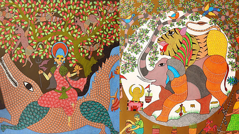 'Jangarh Kalam from Patangarh Continued' — presented by The Raza Foundation, Progressive Art Gallery, and Triveni Kala Sangam — is a celebration of Jangarh Singh Shyam's enduring legacy and his influence on both tribal artists and tribal art.