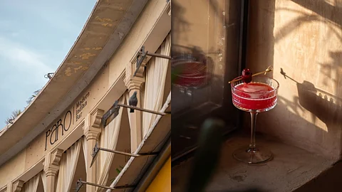 Image of Modern Indian Bar Paro in Jaipur as well as a cocktail from here that is culturally rooted