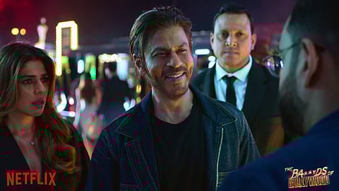 From callbacks and cameos to satirising the now infamous NCB raids that landed Aryan Khan in jail for 22 days, the seven-episode series stands out as both a meta-commentary on Bollywood and a dramatised collection of social media spoofs and exposés taken to the extreme.