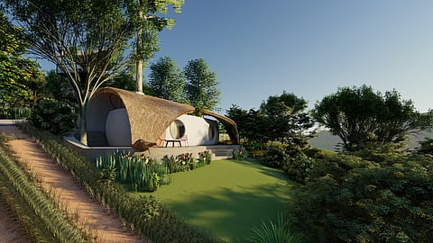 The project began with two urgent questions: how can architecture help humans reconnect with nature, and how can it be built with the least possible impact on the earth?