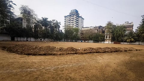 A view of Shabina Chandrasekhar Memorial garden and Playground at Colaba. Mumbai, India