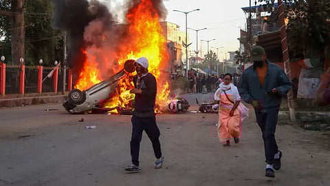 Representative image of protests in Manipur, November 16, 2024