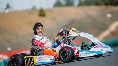 Born in Srinagar and raised in Dubai, Mir competed as a wildcard in the higher-powered OKJ category despite being younger and less experienced than most racers.