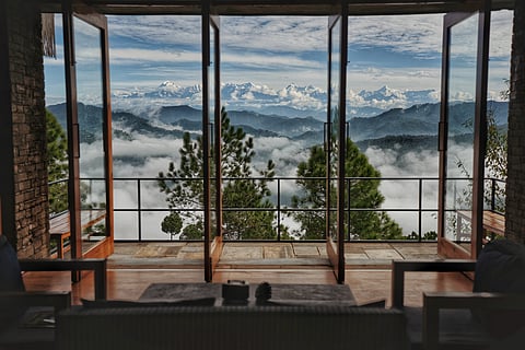 View of the Nanda Devi Mountain Range from The Kumaon