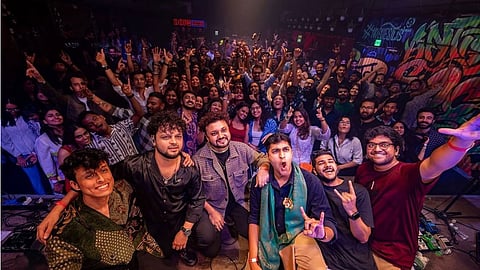 Bombay Bandook is a Mumbai-based ensemble that blends Indian classical traditions with jazz, progressive rock, funk, folk and Western classical influences to create a distinctive contemporary fusion sound.