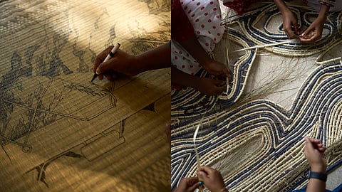 Artwork produced by fellows who were a part of the The Mayurbhanj Residency