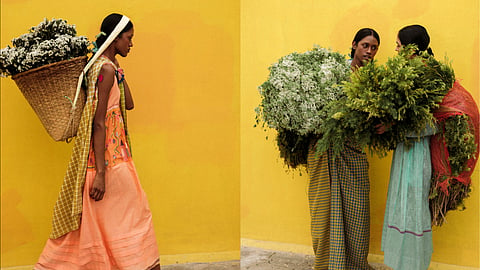 Drawing inspiration from years of collecting and preserving flowers, Injiri’s Herbarium Summer collection translates botanical memories into thoughtfully crafted garments.