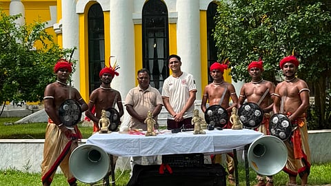 What happens when a centuries-old martial dance form meets a contemporary electronic music producer? The result looks like Kolkata-born, London-based music producer Pablo Dutta's DAW-less jam session at The Belgadia Palace in Mayurbhanj, Odisha.