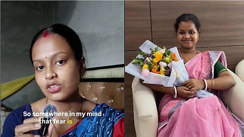 The story highlights societal discomfort when individuals from marginalized backgrounds challenge cultural stereotypes, as seen in Pooja's viral reel quoting Dostoevsky.