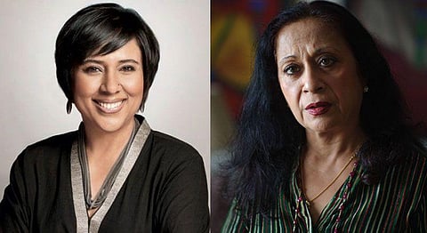 (L) Barkha Dutt and (R) Tavleen Singhs