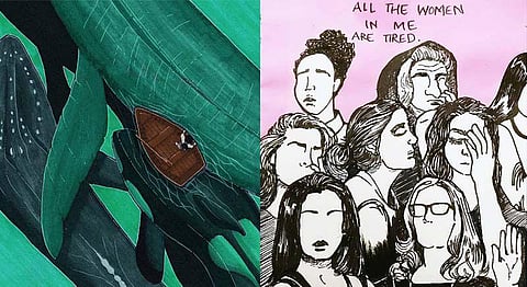 Our Favourite #Inktober Illustrations By Indian Artists This Year