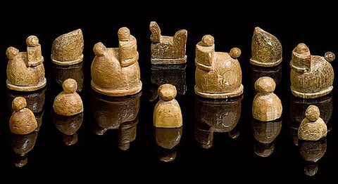 An ancient chess set from India