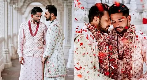 Same-Sex Couple From America Celebrates Their Indian Wedding In Stunning Anita Dongre Outfits