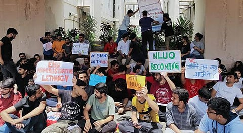 Students Of NLUO Are Demanding Change Through Their Peaceful Protest