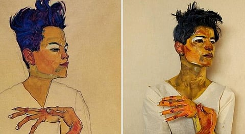 Recreating The Paintings Of Egon Schiele In Real Time
