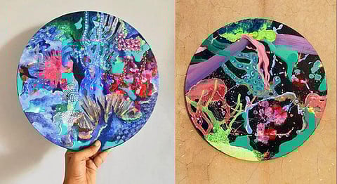 Resin on Canvas