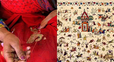 Chamba Rumal, Inspired By Pahari Painting Is A Unique Kind Of Himachali Art