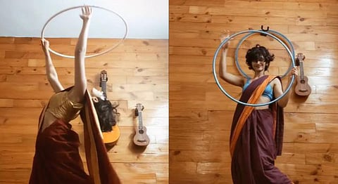 Eshna Kutty’s ‘Saree Flow’ Embraces Indian Culture Through Hula Hooping