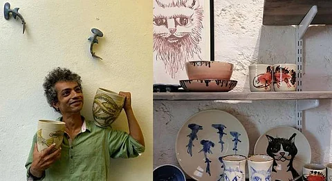 A Ceramic Design Studio In Goa Has Earthy Handpainted Pieces With Quirky Cats & Starfishes 