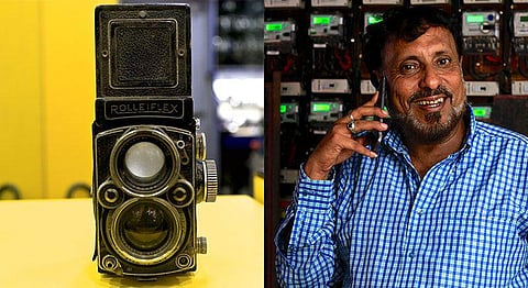 TLR Rolleiflex 6X6 (L) and Mr.  Sultan Sheikh (R)