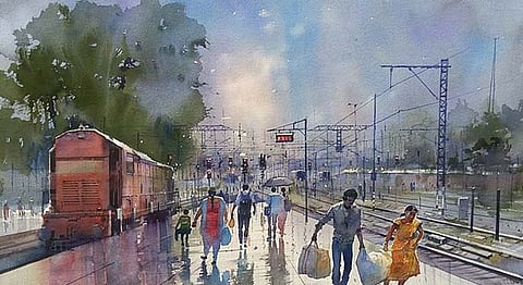 The Ticket Examiner Who Paints Beautiful Images Of The Indian Railways