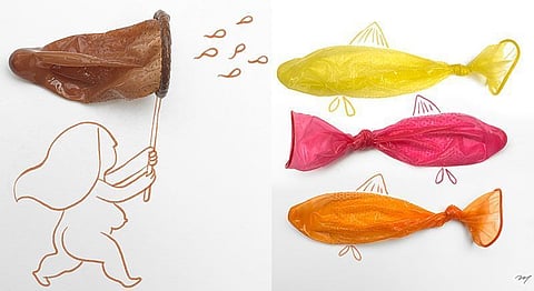 This Indian Artist’s ‘Condom Art’ Playfully Promotes Safe Sex