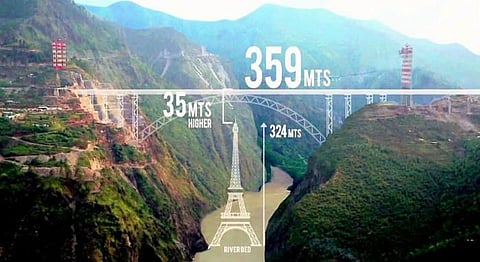 India To Build A Railway Bridge Taller Than The Eiffel Tower