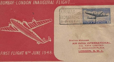 An Airmail That Celebrates The First Flight From Bombay To London