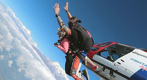 This Exclusive Skydiving Trip Lets You Glide Over The Himalayas