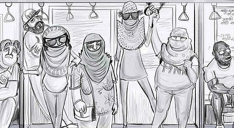 Hilarious Sketches Portray Scenes From The Delhi Metro, By Diwas Bisht