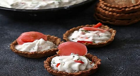 Deeba's Creamy Garlic Dip and Seedy Buckwheat Crackers Are The Perfect Snack