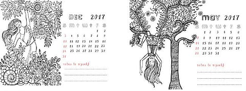 This Illustrated Colour-In Calendar Is All You Need To Kick Off 2017