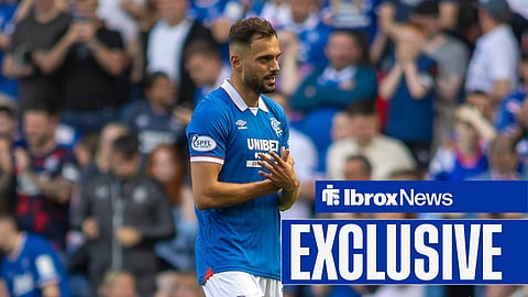Nedim Bajrami in action for Rangers.