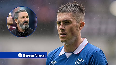 Rangers midfielder Bailey Rice and Ibrox boss Derek McInnes.