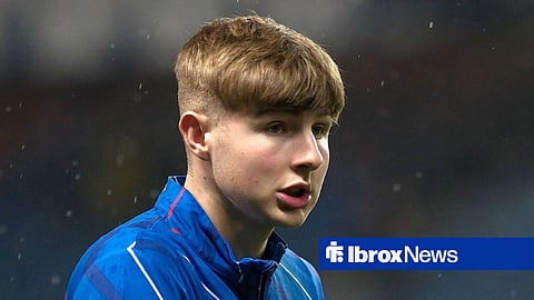 Josh Gentles in Rangers warm-up outfit.