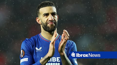 Connor Goldson applauds Rangers fans from his time at Ibrox