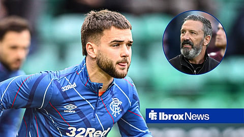 Nicolas Raskin in action for Rangers and Derek McInnes in inset.