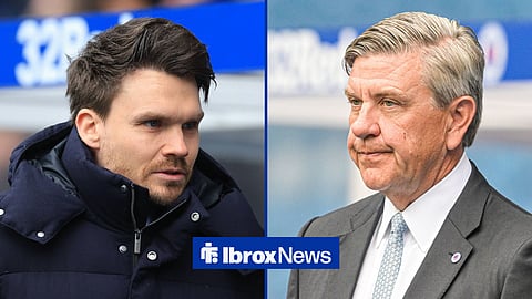 Danny Rohl while Rangers manager, with Andrew Cavenagh alongside him in a split image