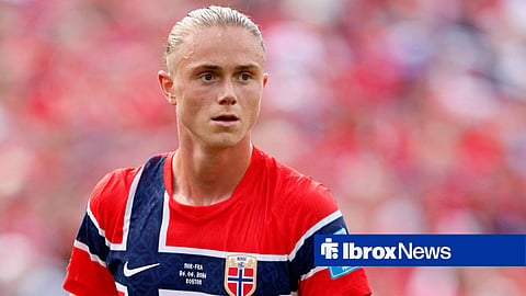 Norway v France: Group I - FIFA World Cup, WM, Weltmeisterschaft, Fussball 2026 Thelo Aasgaard of Norway running during the FIFA World Cup 2026 Group I match between Norway and France at Boston Stadium on June 26, 2026 in Foxborough, United States. Foxborough Boston Stadium MA United States